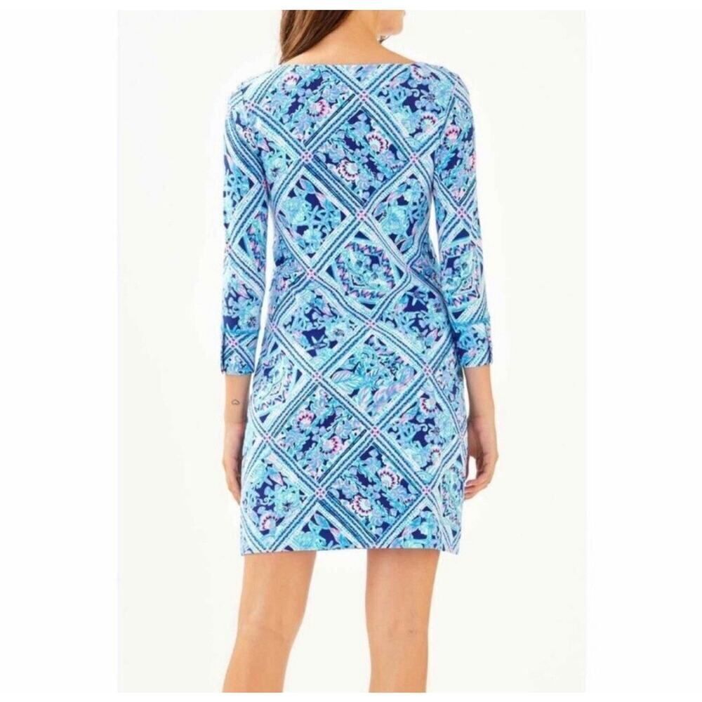 NWT Lilly Pulitzer UPF 50+ Sophie Dress Zanzibar Blue - Size: XS - Picture 3 of 9